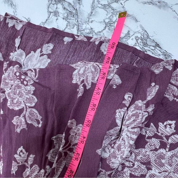 NWT Lulu’s Heart of Marigold Dusty Lavender Floral Print Wrap Maxi Dress Sz M - Picture 7 of 9